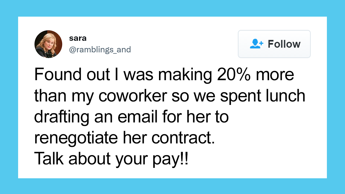Person Tweets How They Helped Coworker Renegotiate Their Contract After Finding Out They Earn 20% Less, Sparks Debates On Twitter