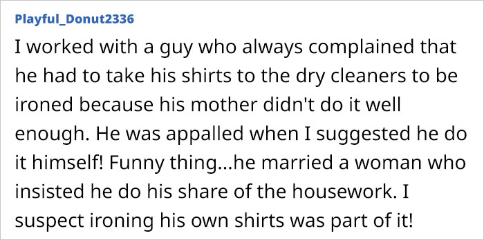 Woman Maliciously Complies By Ruining Her Father-In-Law’s Shirt After He Asks Her To Iron It Right Before Her Engagement Party Woman Maliciously Complies By Ruining Her Father-In-Law’s Shirt After He Asks Her To Iron It Right Before Her Engagement Party