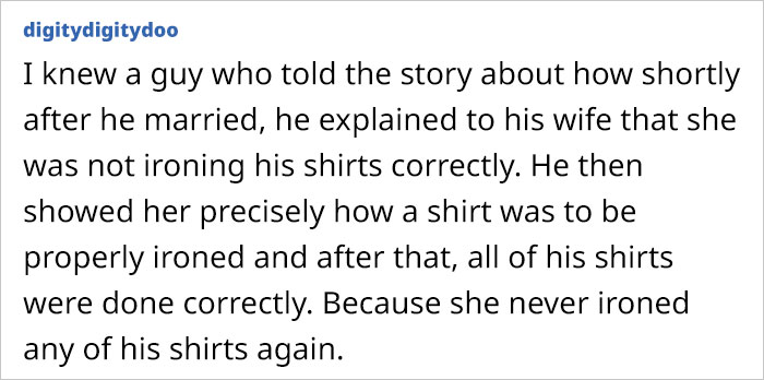 Woman Maliciously Complies By Ruining Her Father-In-Law’s Shirt After He Asks Her To Iron It Right Before Her Engagement Party