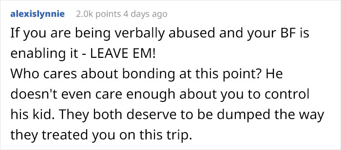 Woman Takes Her Boyfriend And His Daughter With Her On A Trip, Their Entitled Behavior Ruins Everything