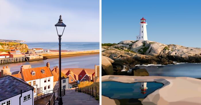 8 Illustrations Of Different Places In The World