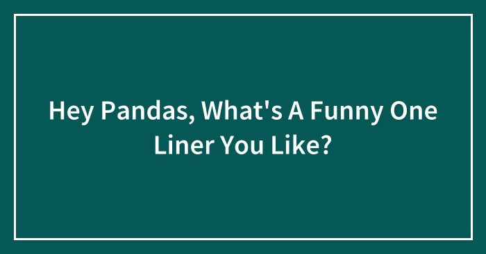 Hey Pandas, What’s A Funny One Liner You Like?