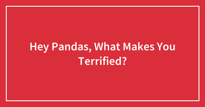 Hey Pandas, What Makes You Terrified?