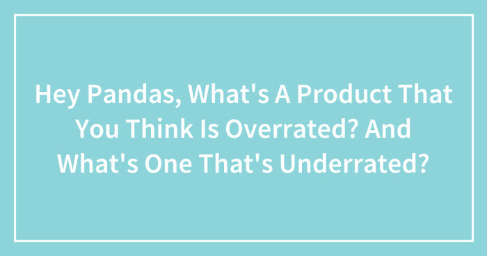 Hey Pandas, What’s A Product That You Think Is Overrated? And What’s One That’s Underrated? (Closed)