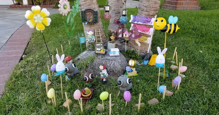 I Created A Mini Gnome Garden With Monthly Themes For My Bunny