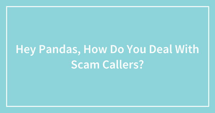 Hey Pandas, How Do You Deal With Scam Callers? (Closed)