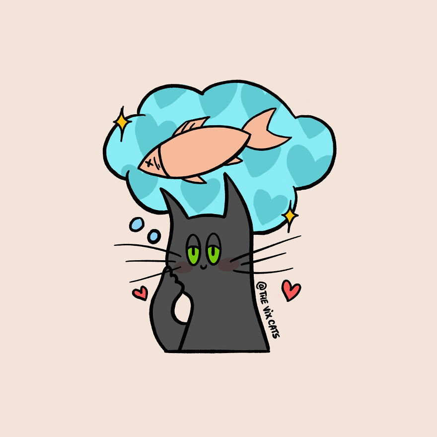 I Began Drawing Illustrations Of My Two Lovely Cats After I Got A Second Cat, Here's How It Went (21 Pics)