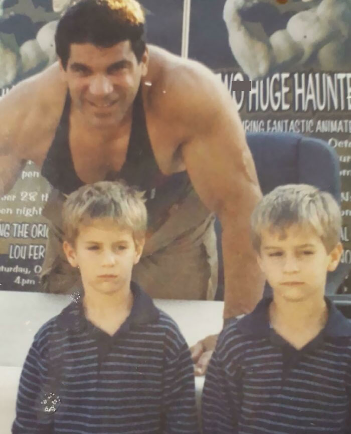 My Brother And I Met Our Favorite Super Hero (The Hulk) When We Were 4. We Were Frustrated Because Lou Ferrigno Wasn’t Green