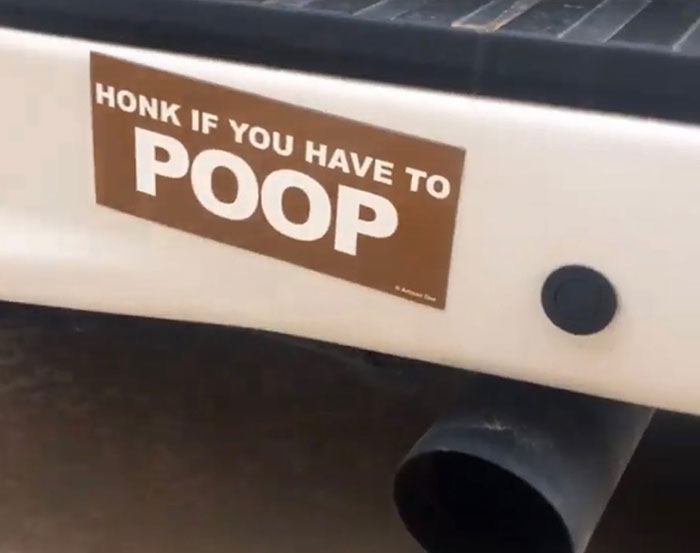 The Wife Thought It Would Be Funny To Put This On My Bumper For Our Cruise To Dinner Tonight, Surprisingly Nobody Honked. Or At Least I Didn’t Hear Anyone Over The Radio
