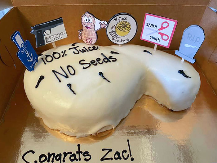 Friend Had A Vasectomy And This Is The Cake That His Wife Made For Him