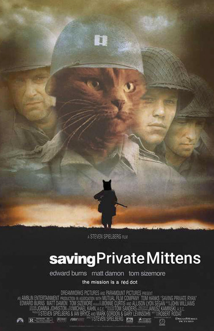 New Favorite Hobby: Photoshopping My Cat Into Movie Posters And Setting Them As My Fiance's Phone Background