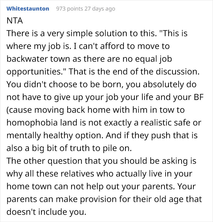 Gay Man Tells His Elderly Parents That He Won't Move Back Because Of The "Bad Memories Of Growing Up" There, Family Drama Ensues Gay Man Tells His Elderly Parents That He Won't Move Back Because Of The "Bad Memories Of Growing Up" There, Family Drama Ensues
