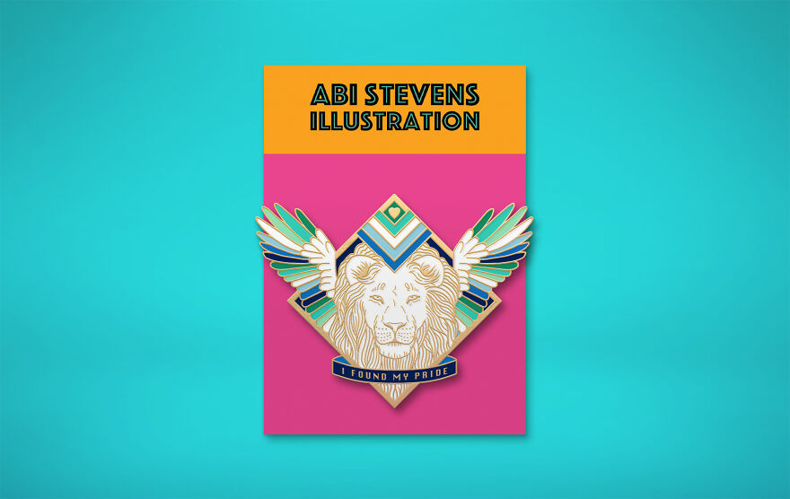 Gay Pride Enamel Pin Mock-Up