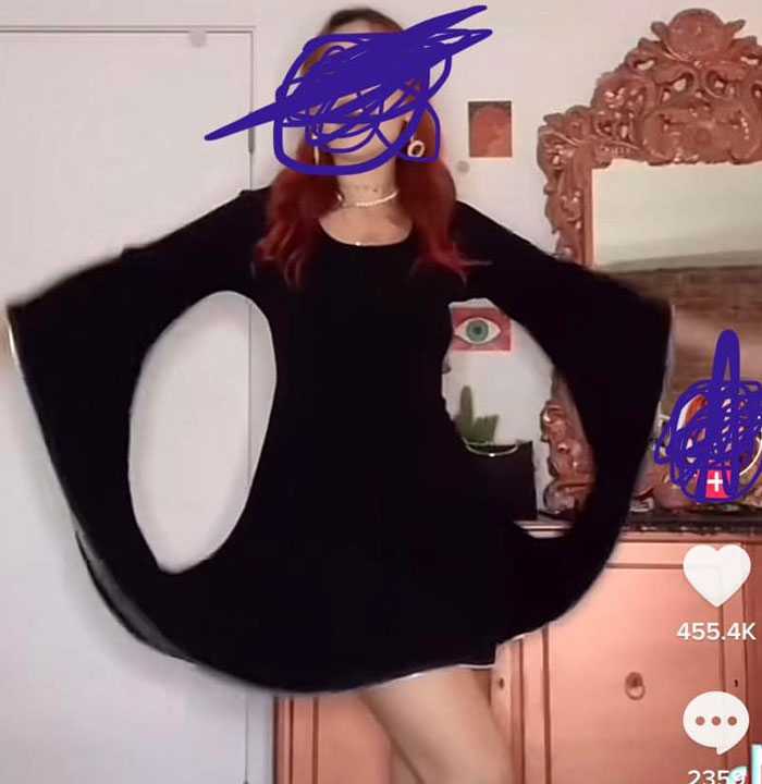 Visto en Tiktok, las mangas conectan con la falda