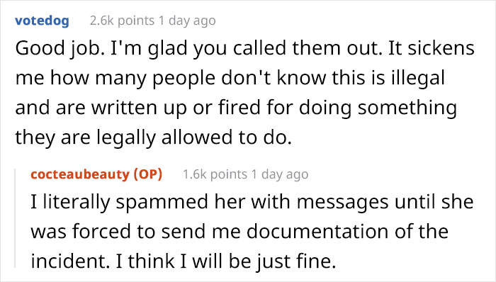 Management Bites Their Tongue When They Realize Employee Knows It's Illegal To Have A Policy Against Discussing Wages Management Bites Their Tongue When They Realize Employee Knows It's Illegal To Have A Policy Against Discussing Wages
