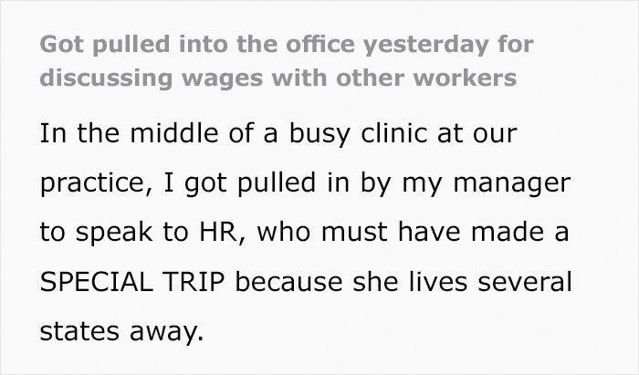 Management Bites Their Tongue When They Realize Employee Knows It's Illegal To Have A Policy Against Discussing Wages Management Bites Their Tongue When They Realize Employee Knows It's Illegal To Have A Policy Against Discussing Wages