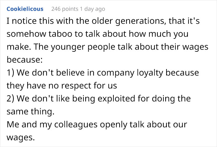 Management Bites Their Tongue When They Realize Employee Knows It's Illegal To Have A Policy Against Discussing Wages Management Bites Their Tongue When They Realize Employee Knows It's Illegal To Have A Policy Against Discussing Wages