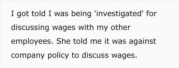Management Bites Their Tongue When They Realize Employee Knows It's Illegal To Have A Policy Against Discussing Wages Management Bites Their Tongue When They Realize Employee Knows It's Illegal To Have A Policy Against Discussing Wages