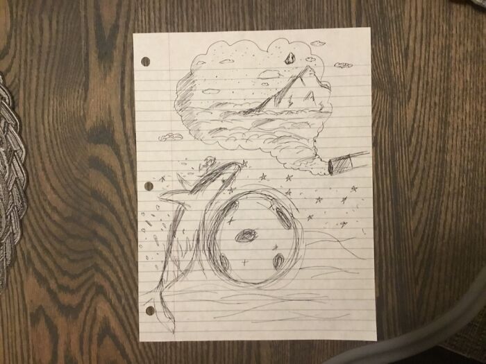 5 Pen Sketches I Did In Class