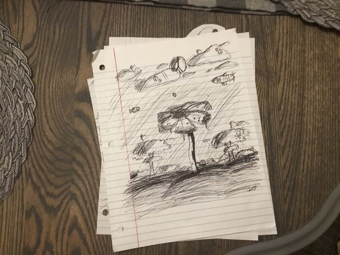 5 Pen Sketches I Did In Class