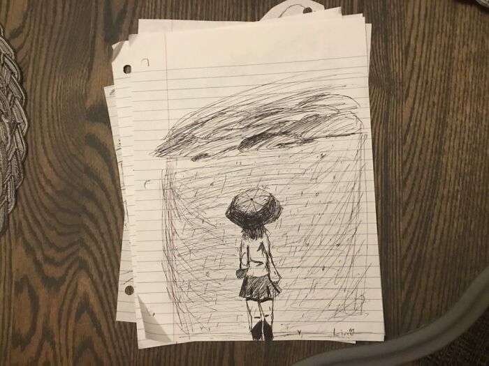 5 Pen Sketches I Did In Class