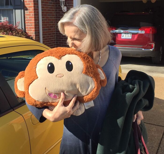 Late Best Friend (Breast Cancer) - “Monkey” Loaned By Grandson To Help Her Feel Better