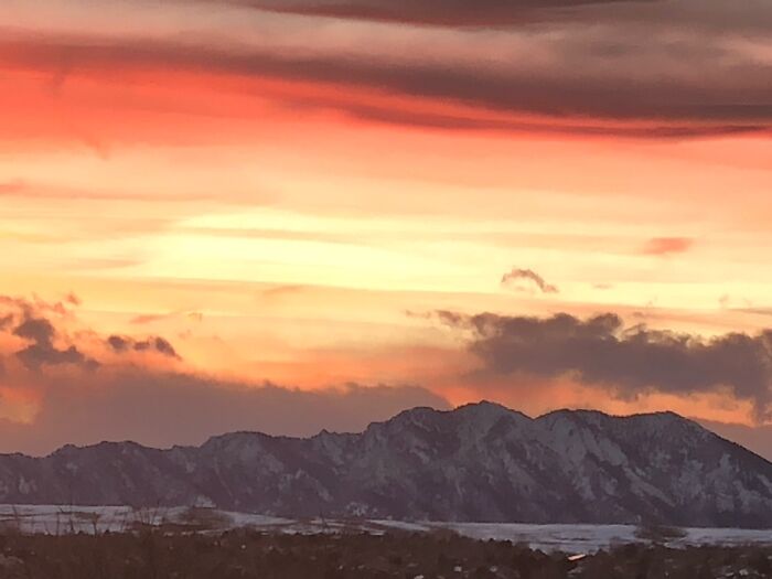 Sunset Over The Rocky Mountains