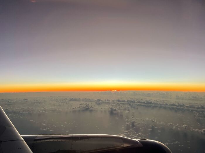 Sunrise On The Plane To St Lucia!