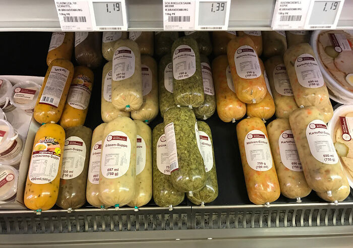 In Germany You Can Find Instant Soup Packed Like A Sausage