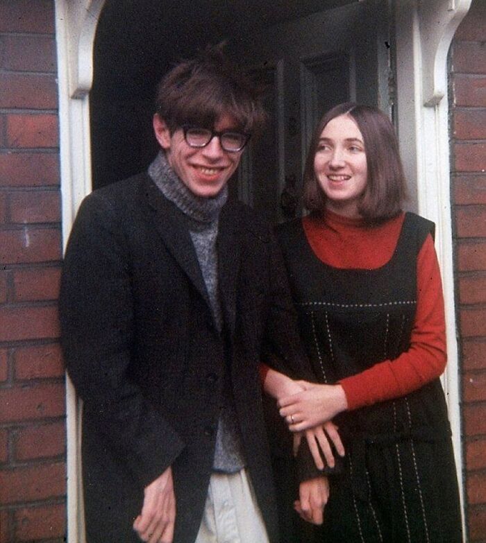 Stephen Hawking With His Wife Jane Wilde, 1965