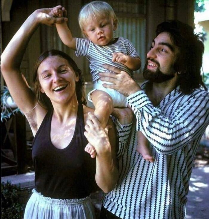 Leonardo Dicaprio With His Parents, 1976