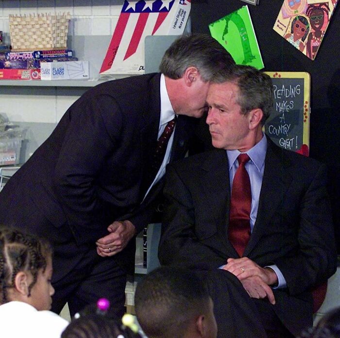 The Moment President Bush Was Informed Of The 9/11 Terrorist Attack | 2001