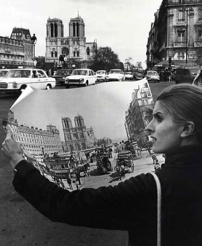 Notre Dame, Years Apart | 1977, Paris. Photograph By Robert Doisneau