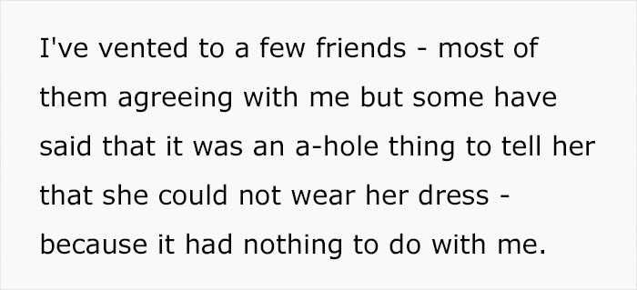 Guy Wonders If He Was Too Harsh After Demanding His Girlfriend Change Her Dress For A Colleague's Wedding Guy Wonders If He Was Too Harsh After Demanding His Girlfriend Change Her Dress For A Colleague's Wedding