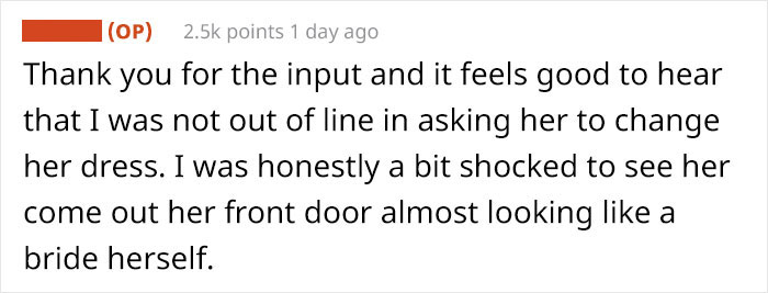 Guy Wonders If He Was Too Harsh After Demanding His Girlfriend Change Her Dress For A Colleague's Wedding Guy Wonders If He Was Too Harsh After Demanding His Girlfriend Change Her Dress For A Colleague's Wedding