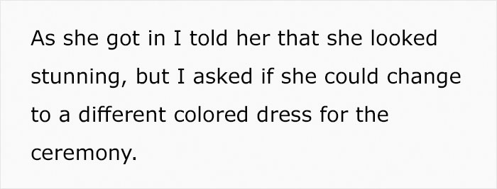 Guy Wonders If He Was Too Harsh After Demanding His Girlfriend Change Her Dress For A Colleague's Wedding