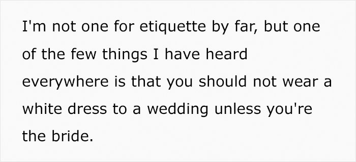 Guy Wonders If He Was Too Harsh After Demanding His Girlfriend Change Her Dress For A Colleague's Wedding Guy Wonders If He Was Too Harsh After Demanding His Girlfriend Change Her Dress For A Colleague's Wedding