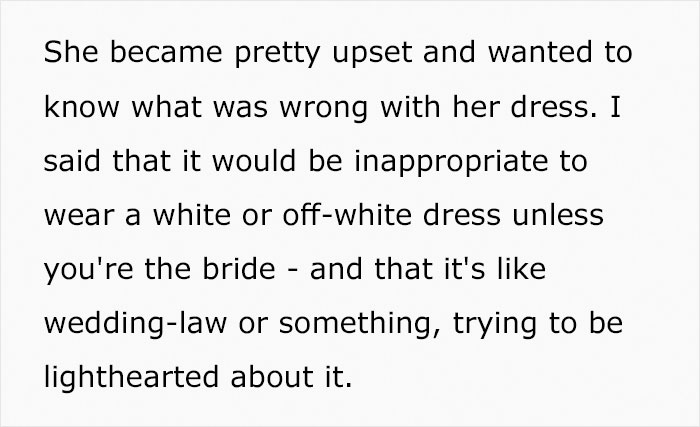 Guy Wonders If He Was Too Harsh After Demanding His Girlfriend Change Her Dress For A Colleague's Wedding Guy Wonders If He Was Too Harsh After Demanding His Girlfriend Change Her Dress For A Colleague's Wedding