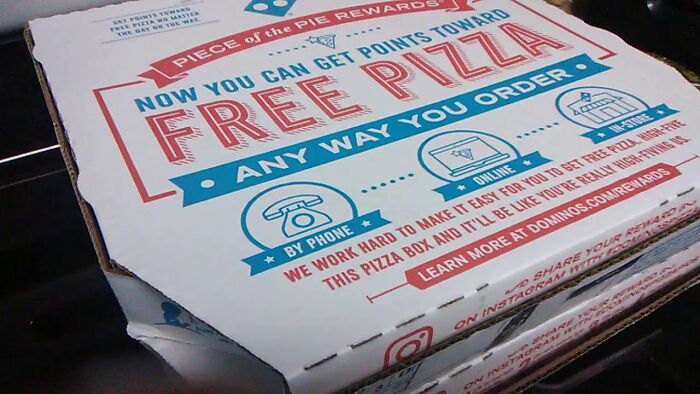 A Literal Used Domino's Pizza Box With Plastic Golf Balls Inside (And Money In An Envelope So It Wasn't That Bad)
