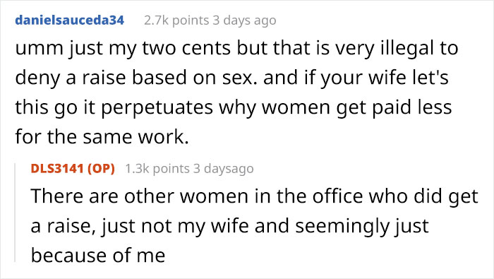 Man Is 'Completely Gobsmacked' By Wife's Sexist Boss Who Won't Give Her A Raise Because Her Husband Has A Good Salary