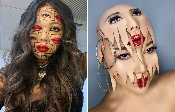 Maquillaje extraordinario: 30 looks de ilusiones ópticas creados por esta maquilladora (Nuevas imágenes)