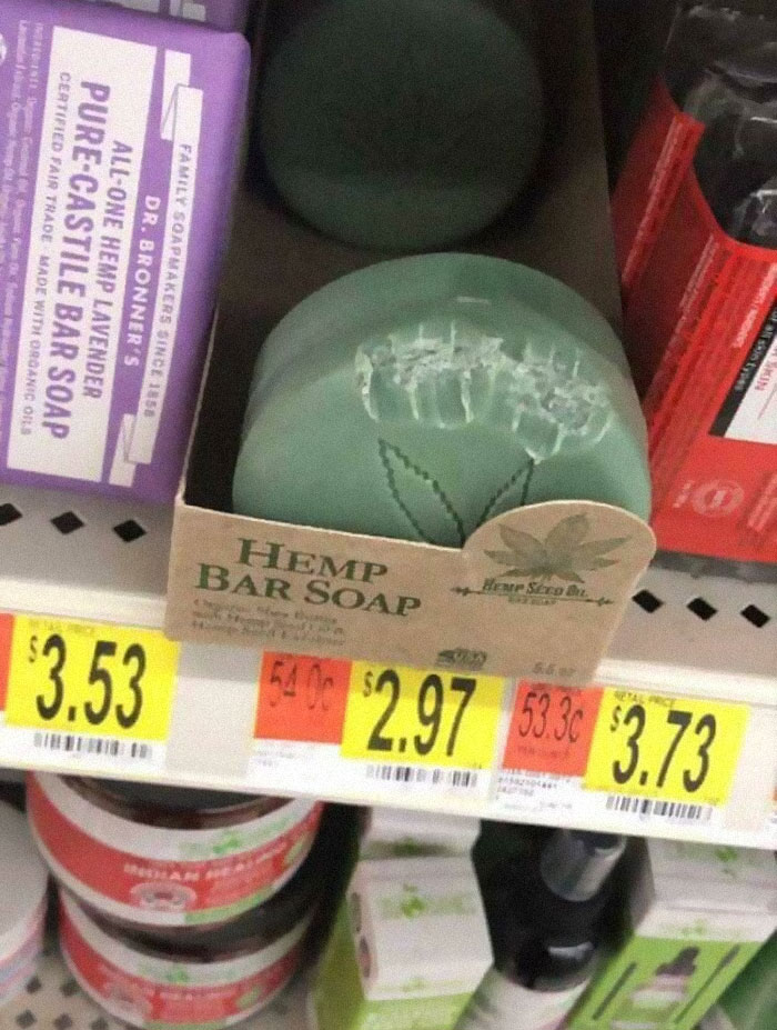 Green bar of soap with a bite mark 