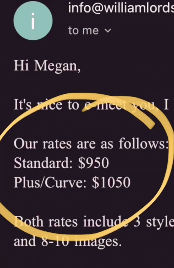 Photographer Charges $100 More For Plus-Size Models, Tries To Justify It Online But People Are Not Buying His Excuses Photographer Charges $100 More For Plus-Size Models, Tries To Justify It Online But People Are Not Buying His Excuses