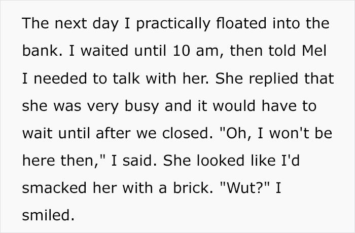 Woman Quits Her Job After Being Constantly Reminded She Can Be Fired Any Moment, Leaves Boss In "Fumes" Woman Quits Her Job After Being Constantly Reminded She Can Be Fired Any Moment, Leaves Boss In "Fumes"