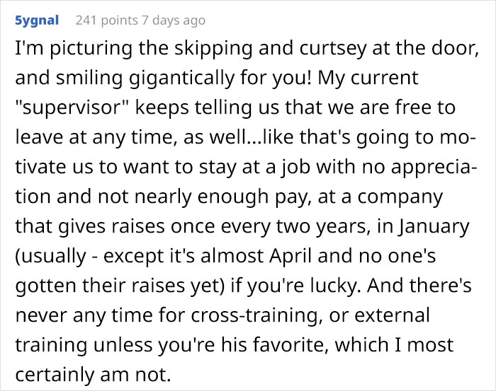 Woman Quits Her Job After Being Constantly Reminded She Can Be Fired Any Moment, Leaves Boss In "Fumes" Woman Quits Her Job After Being Constantly Reminded She Can Be Fired Any Moment, Leaves Boss In "Fumes"