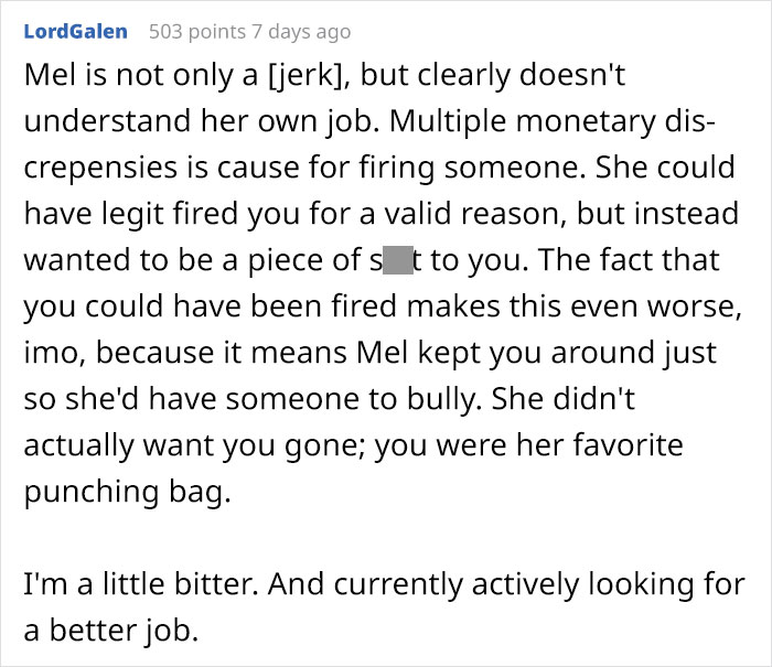 Woman Quits Her Job After Being Constantly Reminded She Can Be Fired Any Moment, Leaves Boss In "Fumes" Woman Quits Her Job After Being Constantly Reminded She Can Be Fired Any Moment, Leaves Boss In "Fumes"