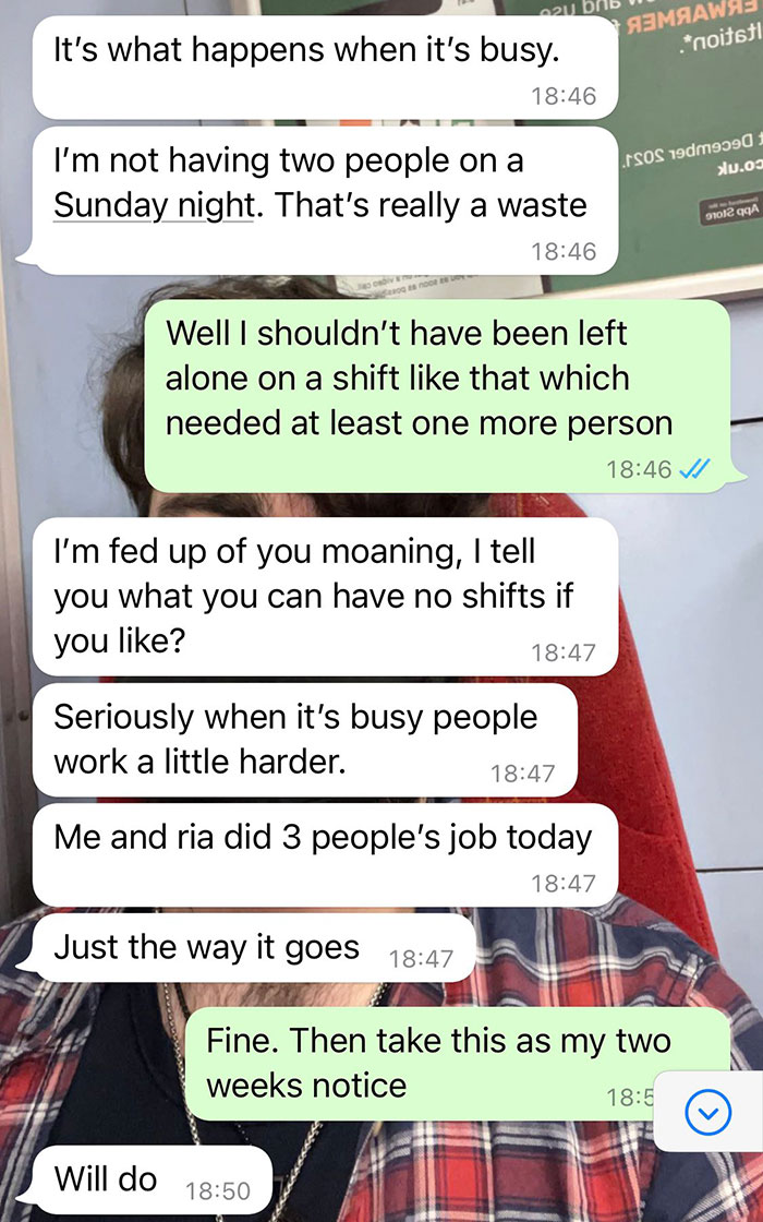 14 Screenshots Of People’s ‘I Quit’ Texts Because ‘Screw That, I Deserve Better’ 14 Screenshots Of People’s ‘I Quit’ Texts Because ‘Screw That, I Deserve Better’