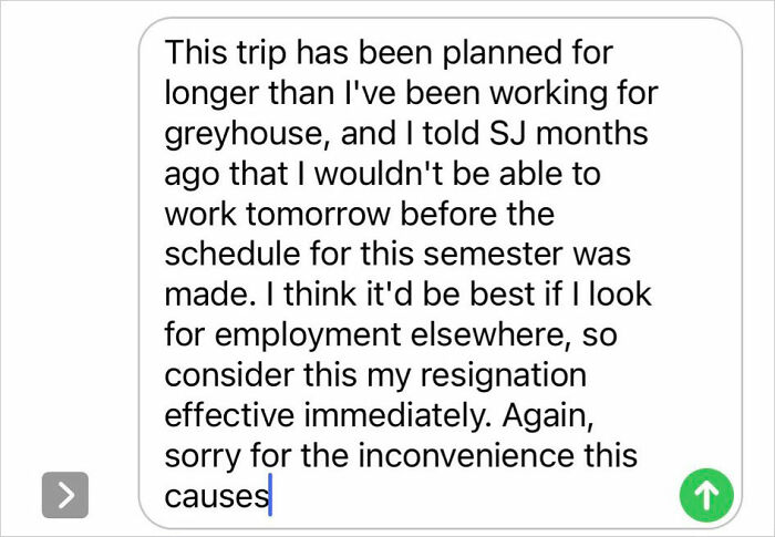 14 Screenshots Of People’s ‘I Quit’ Texts Because ‘Screw That, I Deserve Better’ 14 Screenshots Of People’s ‘I Quit’ Texts Because ‘Screw That, I Deserve Better’