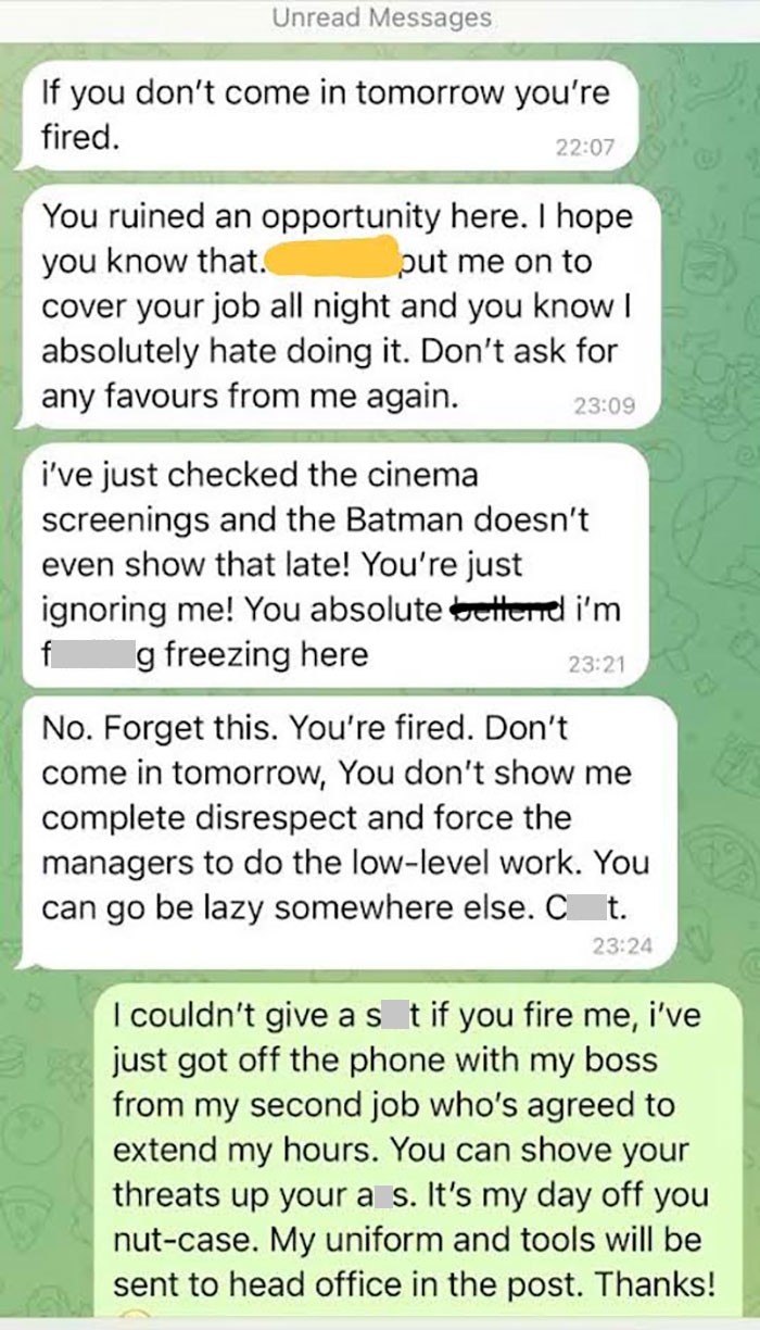 14 Screenshots Of People’s ‘I Quit’ Texts Because ‘Screw That, I Deserve Better’