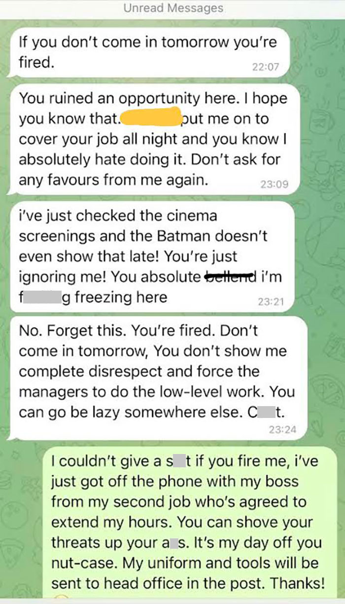 14 Screenshots Of People’s ‘I Quit’ Texts Because ‘Screw That, I Deserve Better’ 14 Screenshots Of People’s ‘I Quit’ Texts Because ‘Screw That, I Deserve Better’